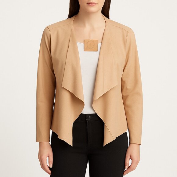 Kori Women's Brown Open Front Jacket Size S - Picture 1 of 5